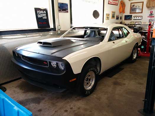 Custom Hotrod Parked In SharaDon Performance Shop.